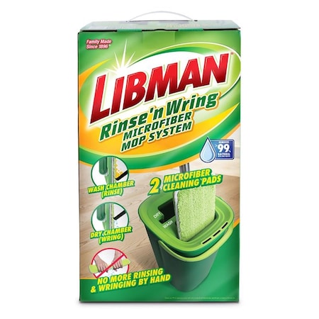 Libman Libman Rinse 'n Wring 13 in. W Microfiber Mop with Bucket 1516